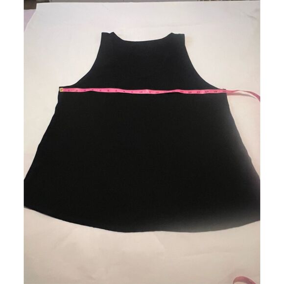 Woolx 100% merino wool soft black sleeveless tank top - Picture 3 of 6